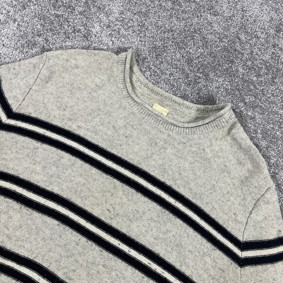 Gap Sweater Mens Medium Wool Blend Roll Neck Stripe Nautical Grandpa Ivory - Picture 2 of 15